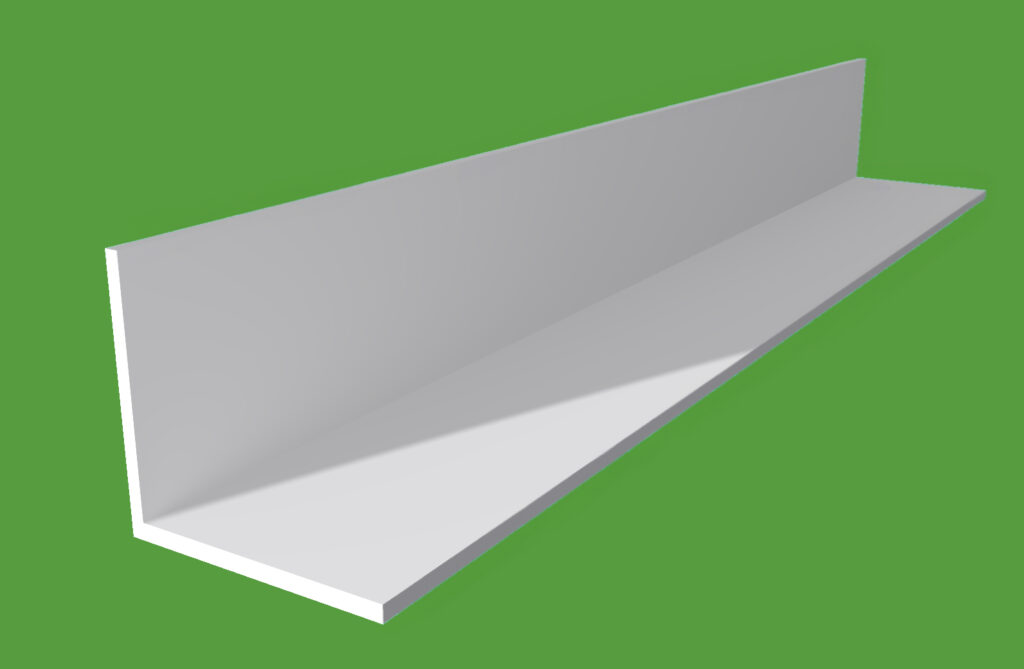 Plastic angle trim white